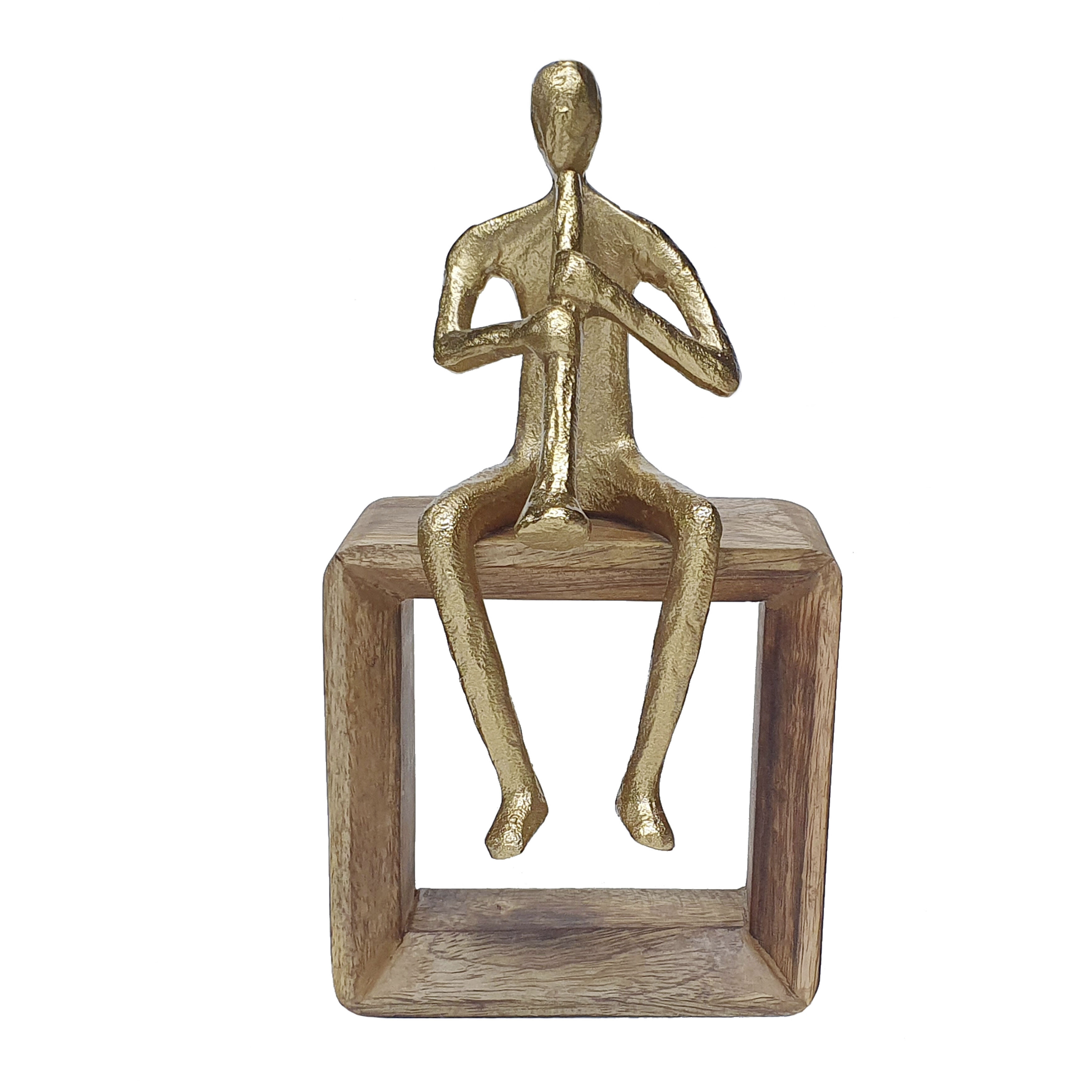 Musician Gold and Natural Figurine