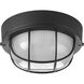 Bulkheads 1 Light 7.88 inch Textured Black Outdoor Flush Mount, Ceiling or Wall