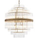East 13 Light 23.62 inch Antique Brass Chandelier Ceiling Light