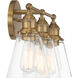 Barwell 3 Light 24 inch Oxidized Aged Brass Bath Vanity Light Wall Light