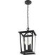 Cayman 3 Light 9.5 inch Black Outdoor Pendant