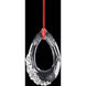 Forever Trinity LED 3.5 inch Polished Chrome Pendant Ceiling Light in Red Rope, Red Rope