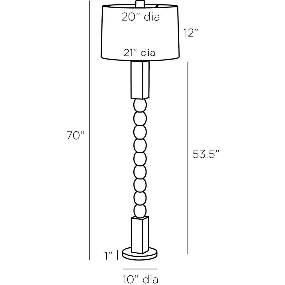 Yonah Antique Brass Floor Lamp Portable Light