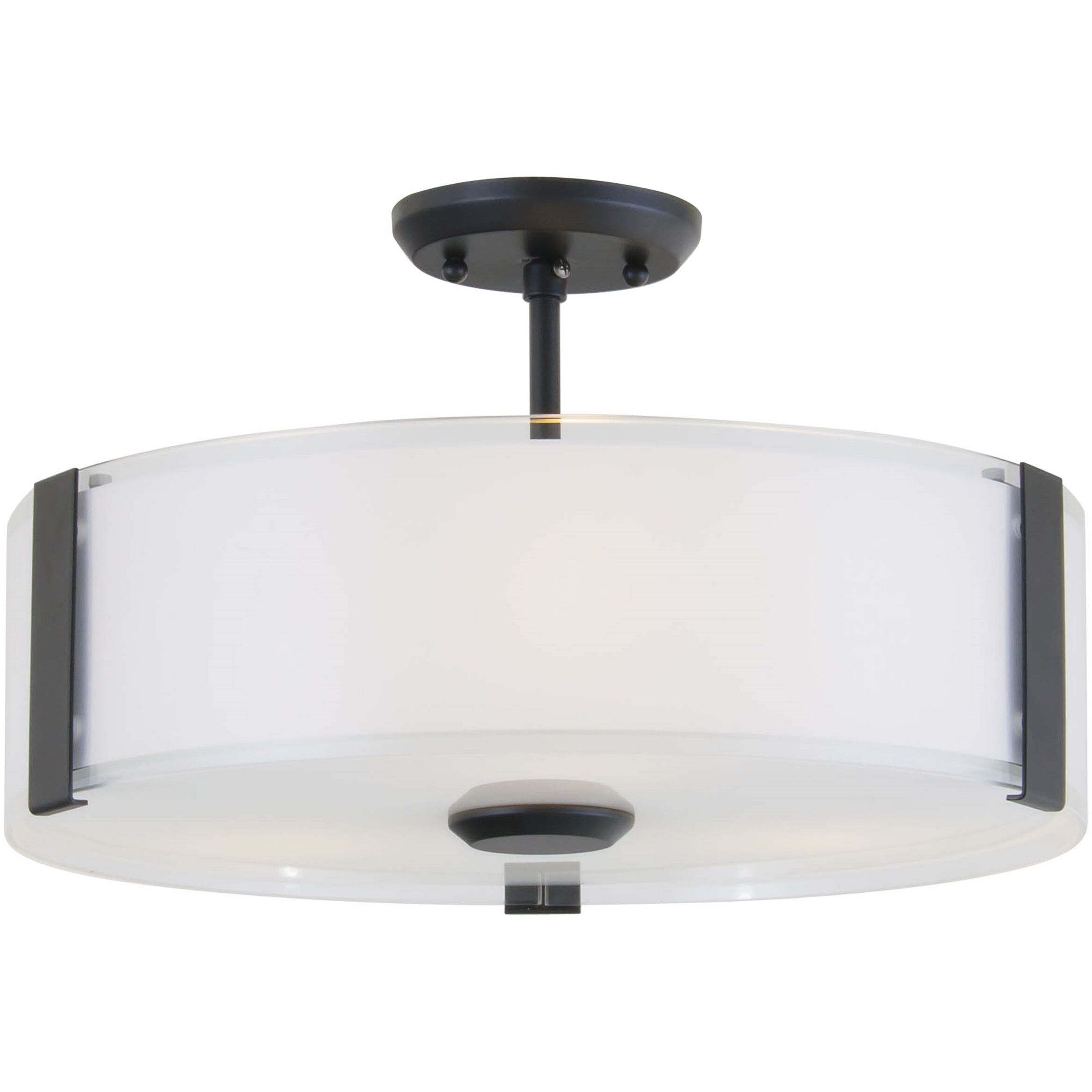Zurich 3 Light 16.00 inch Semi-Flush Mount