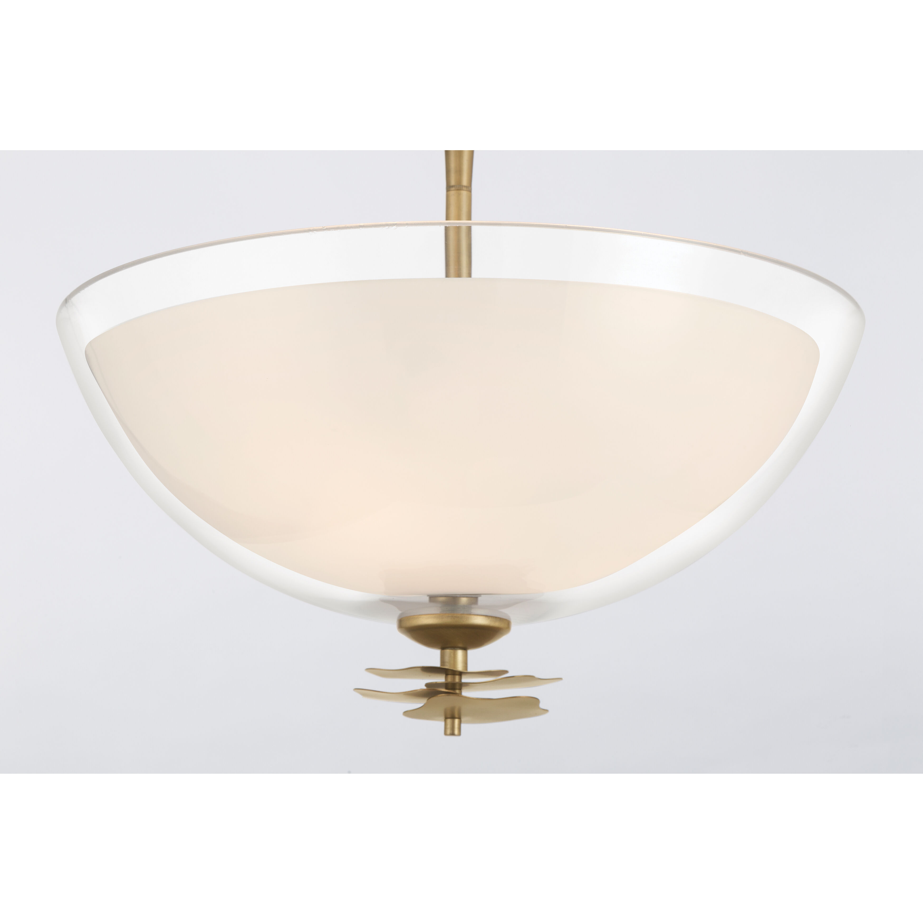 Elowen 3 Light 15 inch Legacy Brass Semi-Flush Mount Ceiling Light