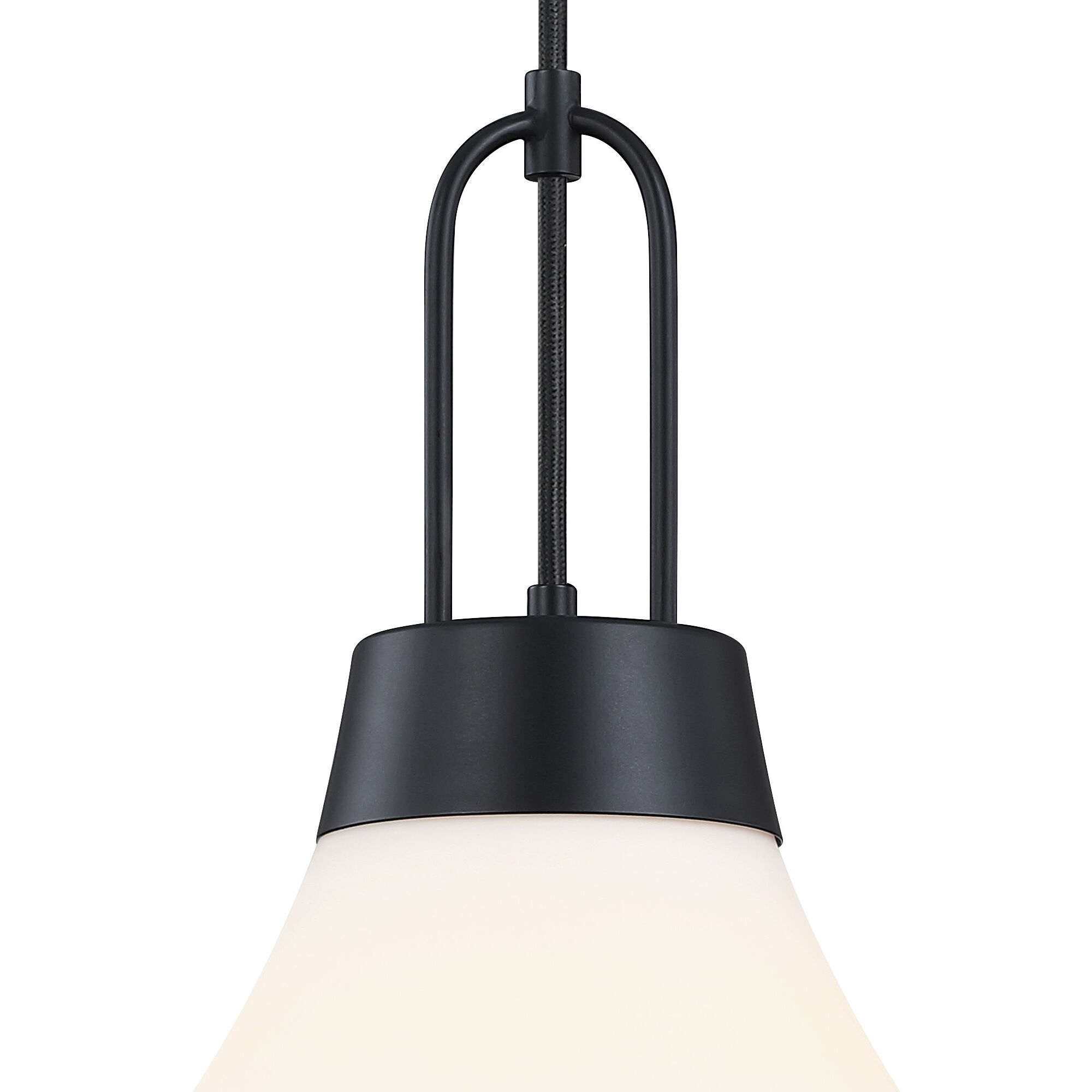 Evergreen Oasis LED 18 inch Matte Black Down Pendant Ceiling Light
