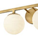 Gillian 4 Light 32 inch Natural Brass Vanity Light Wall Light