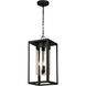 Walker Hill 3 Light 9.37 inch Matte Black Outdoor Pendant
