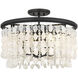 Shimmering Elegance 4 Light 20 inch Sand Coal Semi Flush Ceiling Light