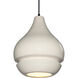 Radiance Collection 1 Light 8 inch Matte Black and White Crackle and Black Pendant Ceiling Light