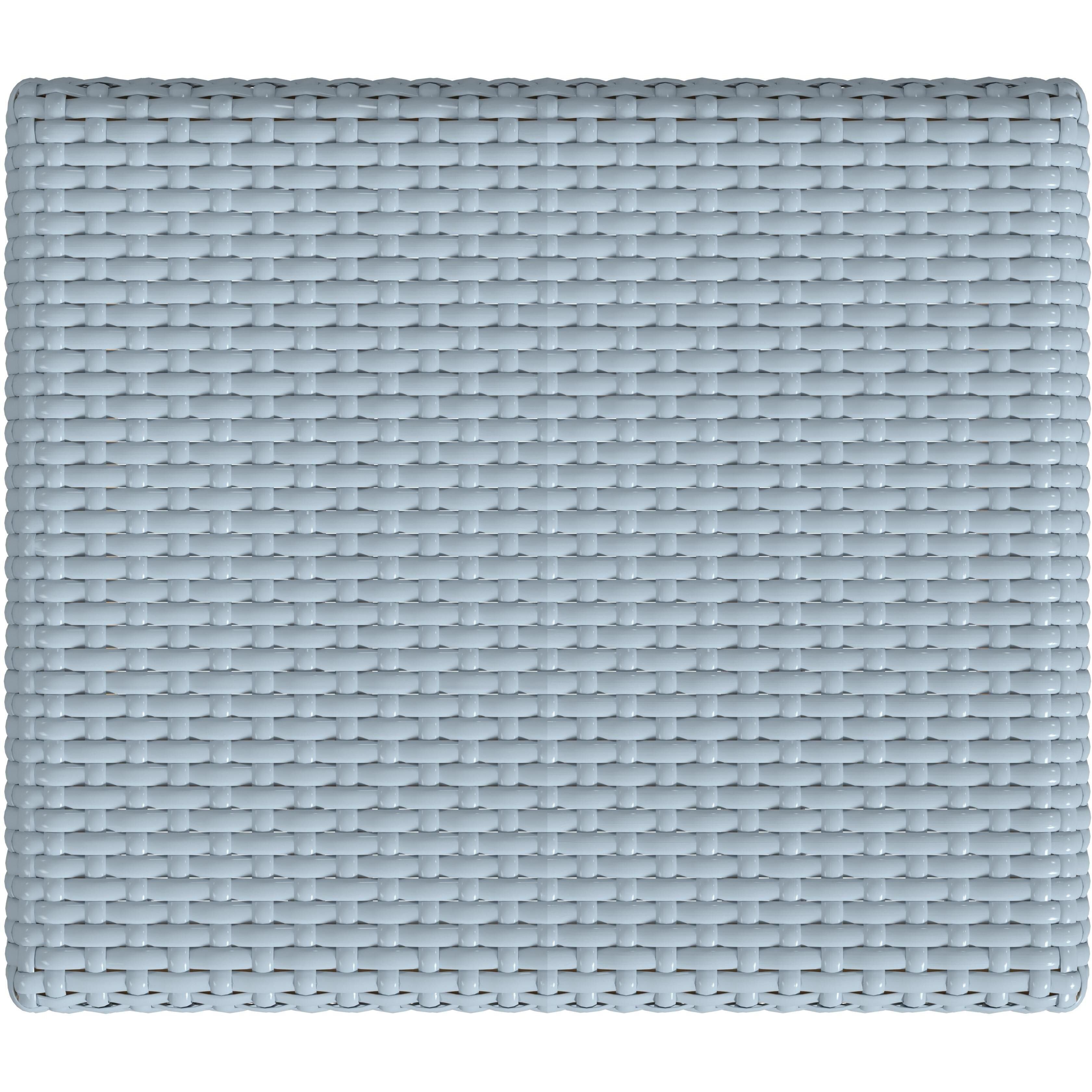 Robias Rectangular Rattan 30" Bar Stool in Baby Blue