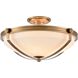 Connelly 4 Light 23 inch Natural Brass Semi Flush Mount Ceiling Light