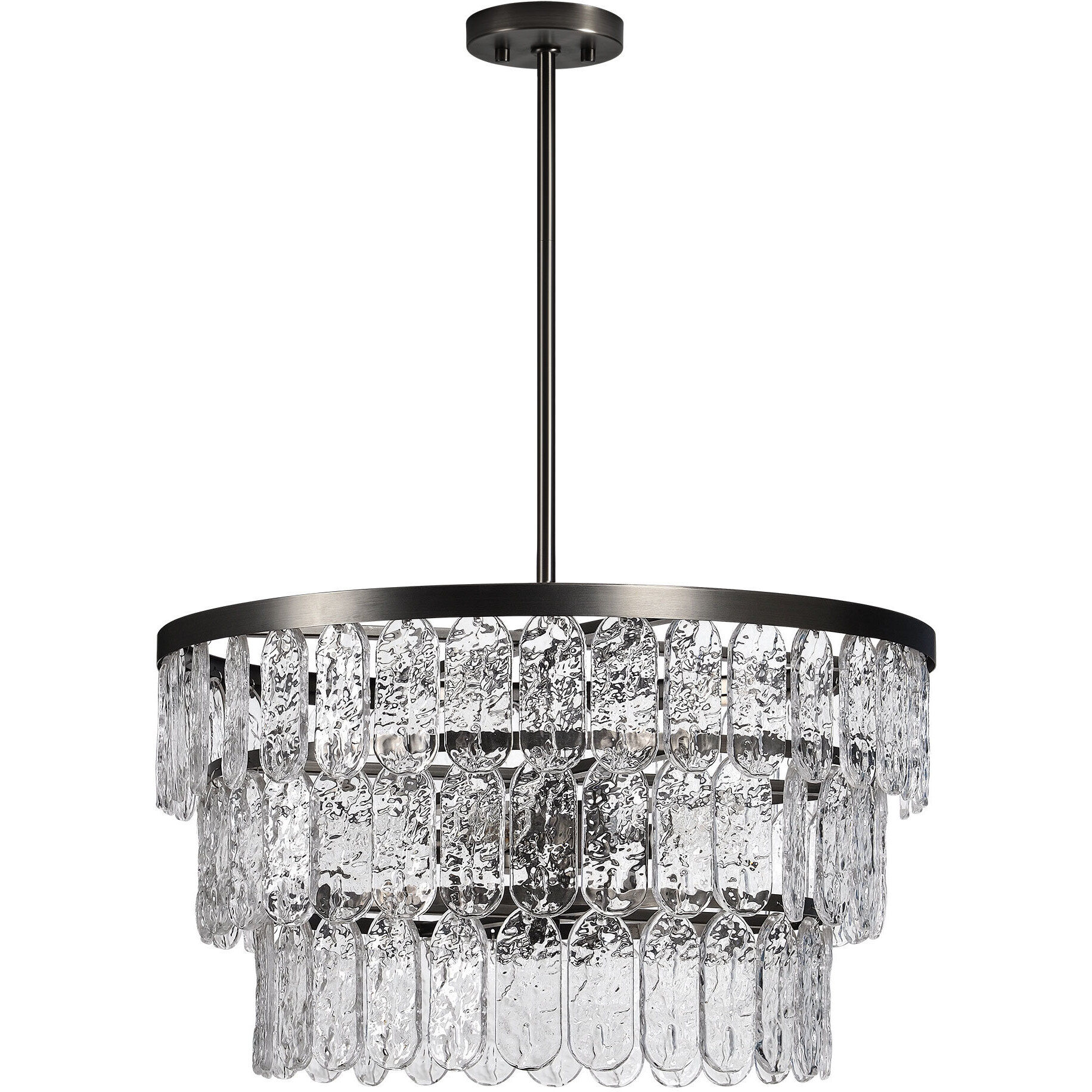 Solaris 4 Light 24 inch Gunmetal Chandelier Ceiling Light
