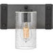 Sawyer 3 Light 22 inch Aged Zinc with Distressed Black Vanity Light Wall Light