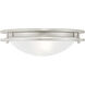 Ariel 2 Light 13 inch Brushed Nickel Flush Mount Ceiling Light