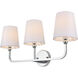 Colson 3 Light 26 inch Chrome Bath Sconce Wall Light