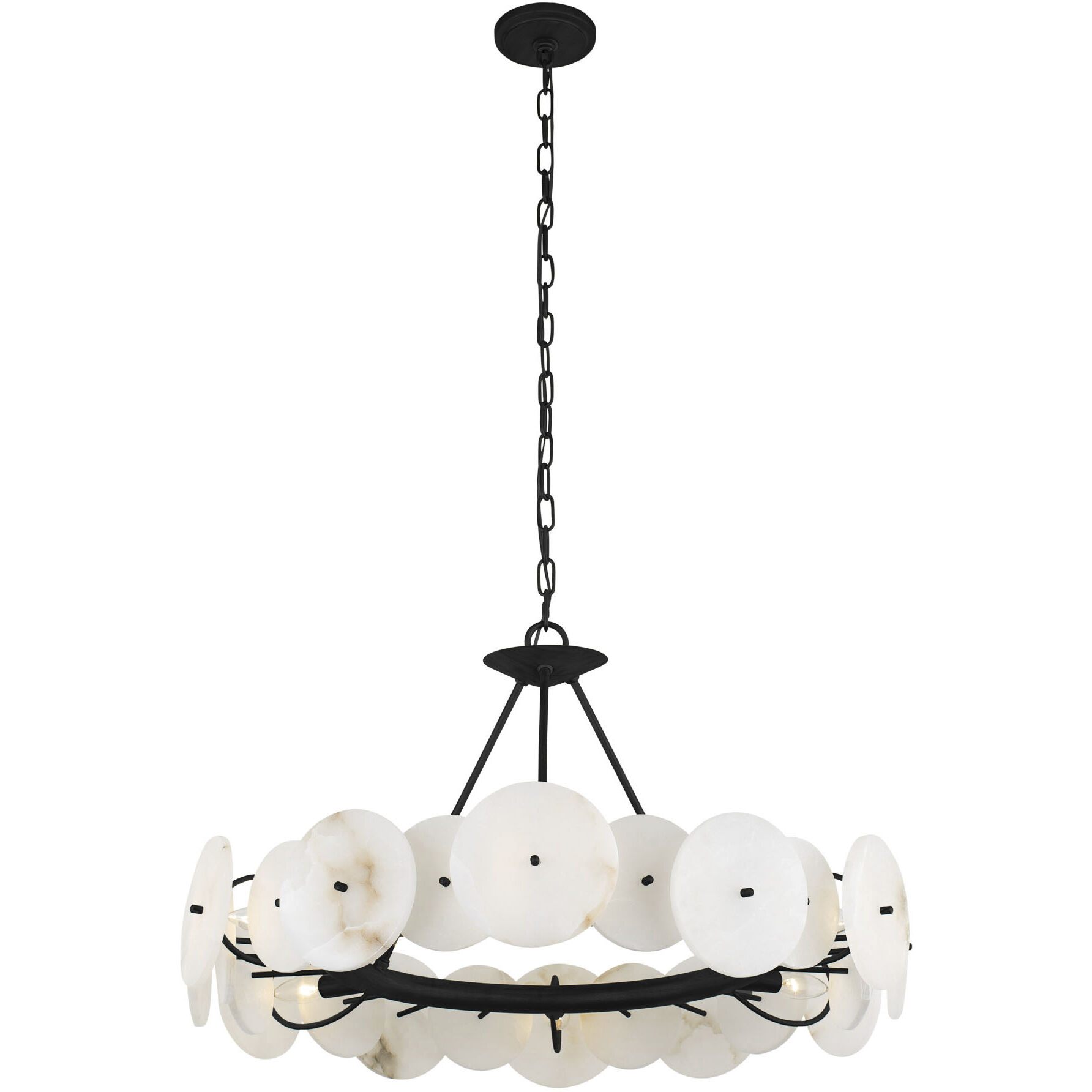 Cosmos 6 Light 30 inch Matte Black Chandelier Ceiling Light, Smithsonian Collaboration