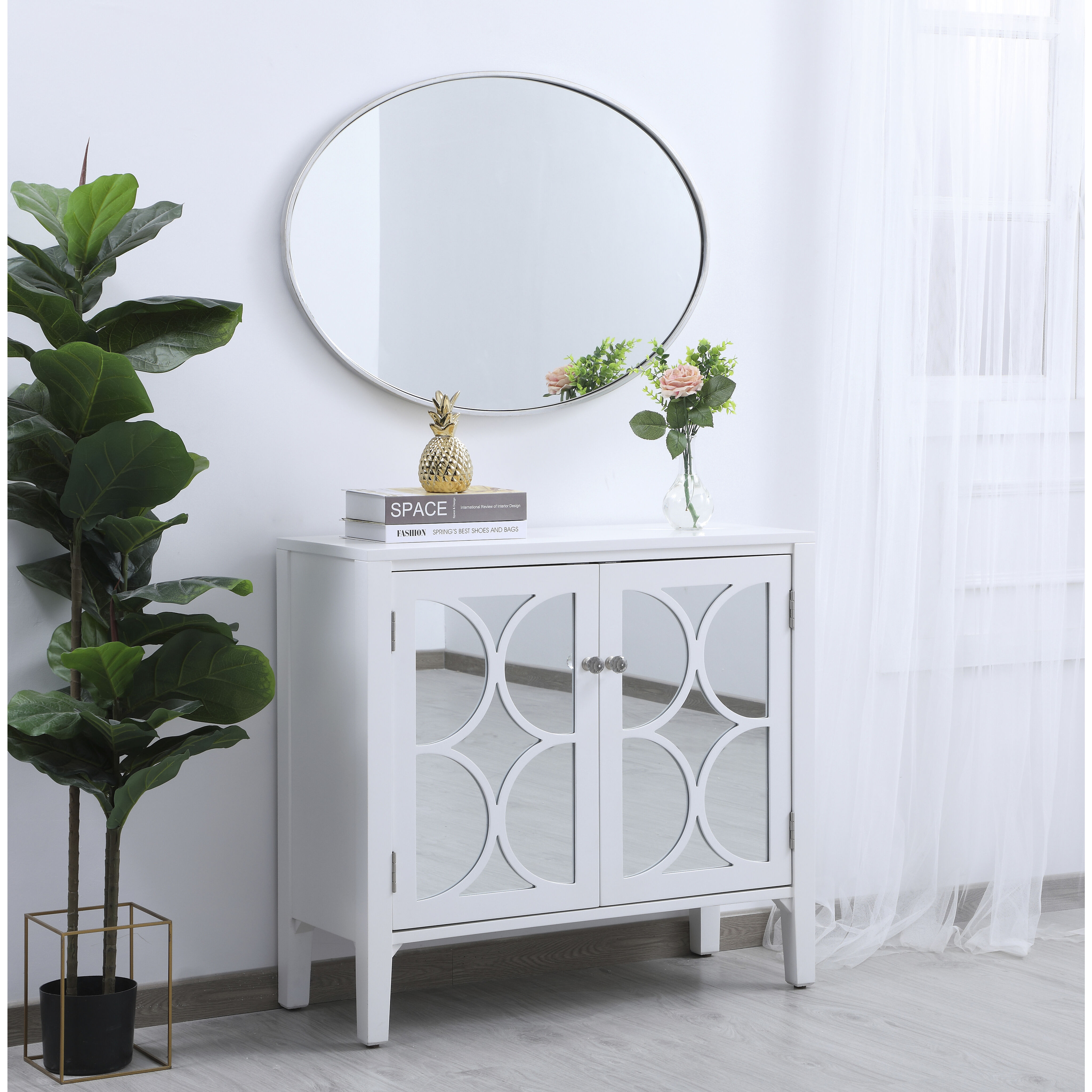 Eternity 34 X 24 inch Silver Wall Mirror