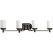 Folsham 4 Light 34 inch Rubbed Bronze Bath Vanity Wall Light, Design Series