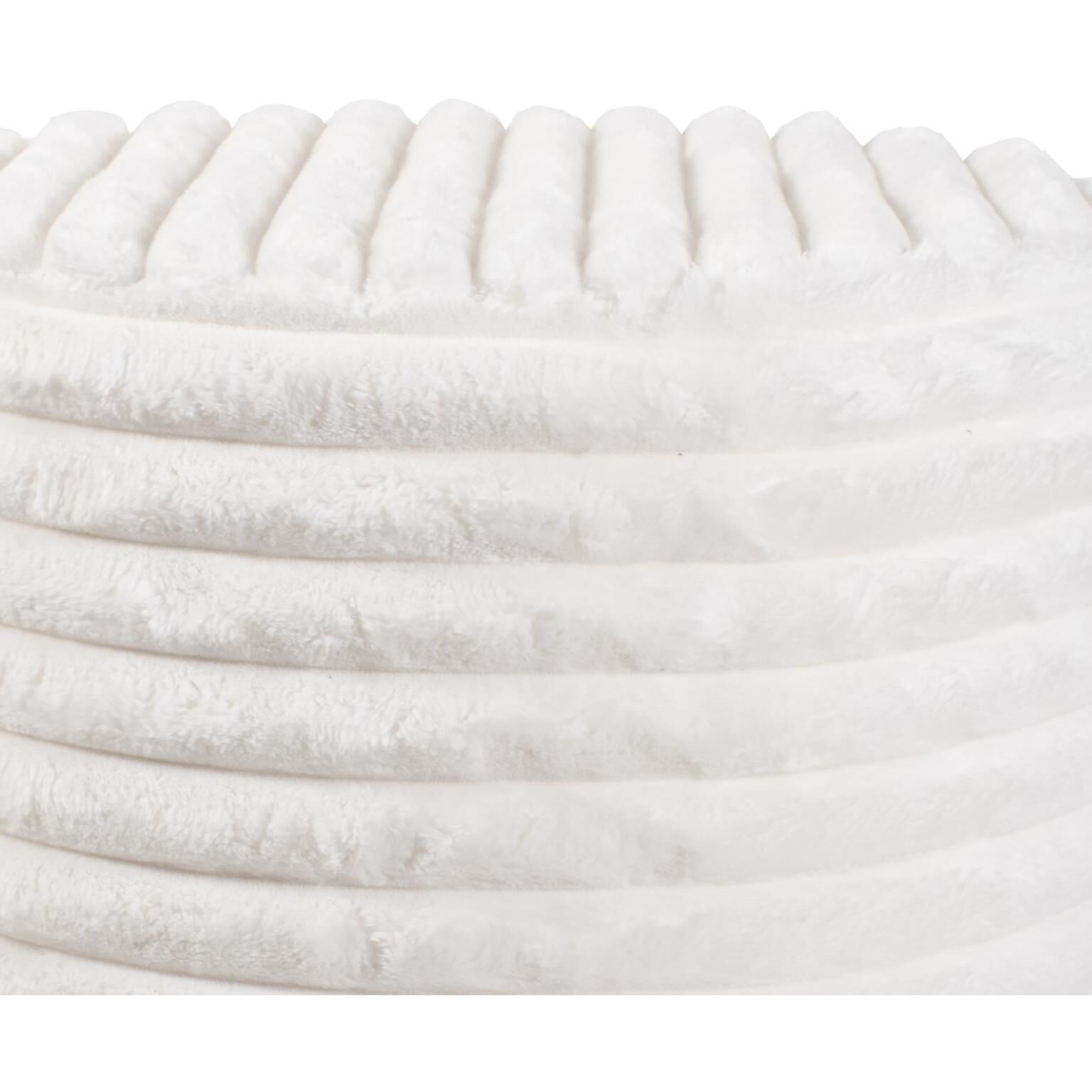 Shar Pei Universal 18 inch White Ottoman