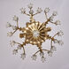 Tulipani 6 Light 28 inch Winter Brass Chandelier Ceiling Light