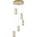 Aston 5 Light 20 inch Satin Gold Pendant Ceiling Light