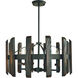 Modern Farmhouse 6 Light 23 inch Matte Black Dining Chandelier Ceiling Light