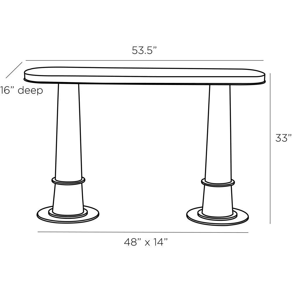 Kamile Smoke Console Table