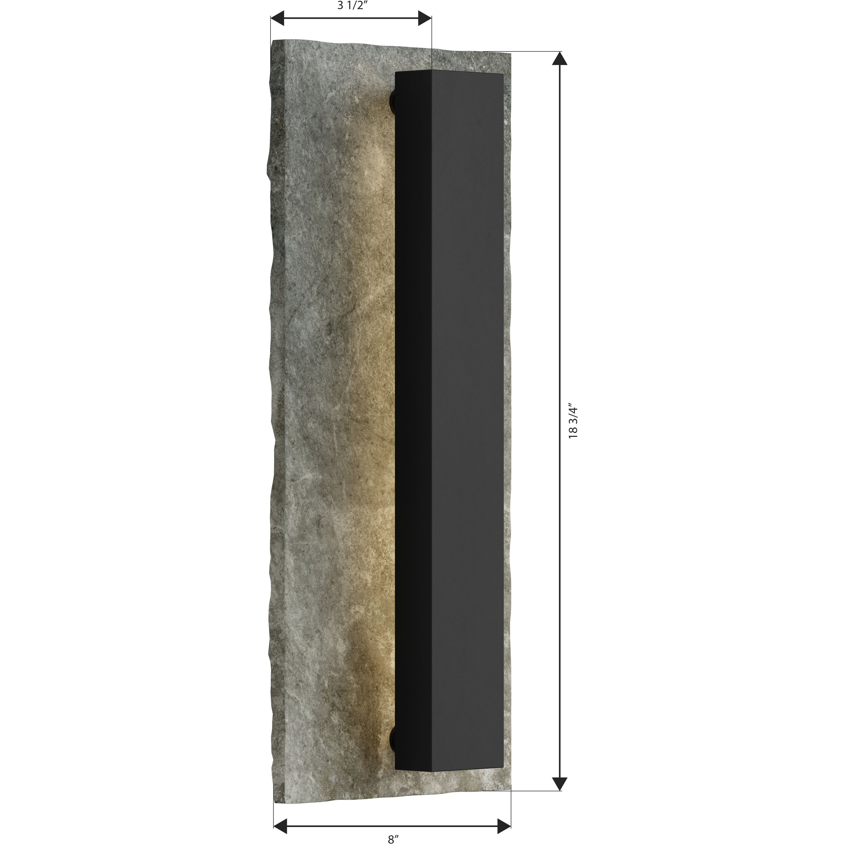 Avenelle LED 18.75 inch Sand Coal Black Outdoor Wall Sconce