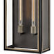 Shaw 2 Light 25 inch Black with Burnished Bronze Outdoor Wall Mount