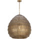 Gilda 1 Light 24.5 inch Antique Brass Single Pendant Ceiling Light