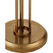 Metropolis 65 inch 7 watt Metallic Champagne and Frosted Floor Lamp Portable Light