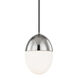 Orion 1 Light 7.5 inch Polished Nickel Pendant Ceiling Light