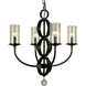 Compass 4 Light 23 inch Mahogany Bronze Dining Chandelier Ceiling Light