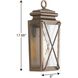 Wakeford 1 Light 18 inch Antique Copper Outdoor Wall Lantern