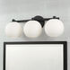 Ansley 3 Light 22.75 inch Matte Black Vanity Light Wall Light