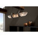Mykonos 4 Light 37.5 inch Clear and English Bronze Pendant Ceiling Light