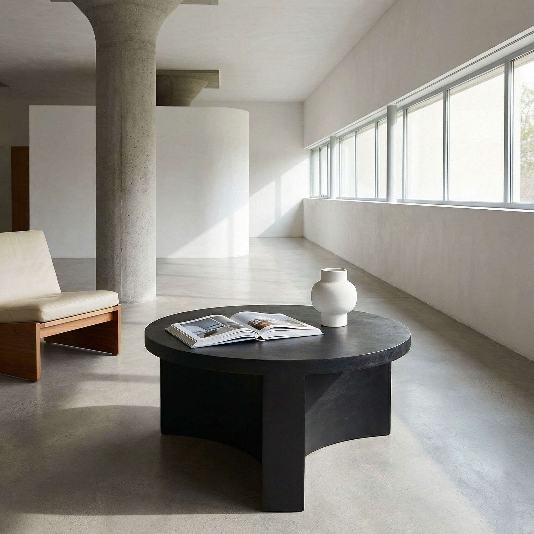 Steward 36 X 36 inch Matte Black Coffee Table, A