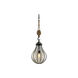 Olive 1 Light 14 inch Vintage Iron With Rustic Wood Pendant Ceiling Light