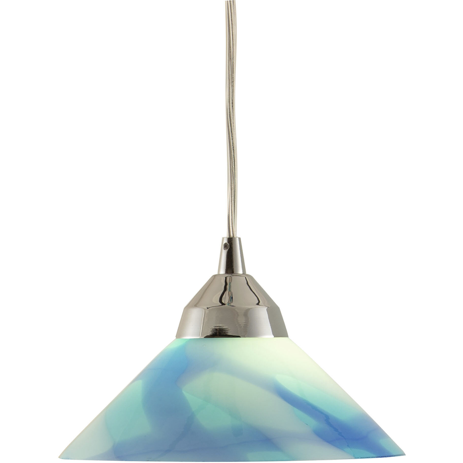 Refraction LED 7 inch Polished Chrome Mini Pendant Ceiling Light