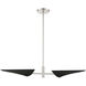Capistrano 2 Light 38 inch Brushed Nickel Linear Chandelier Ceiling Light