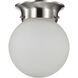 Brentwood 1 Light 6 inch Brushed Nickel Flush Mount Ceiling Light