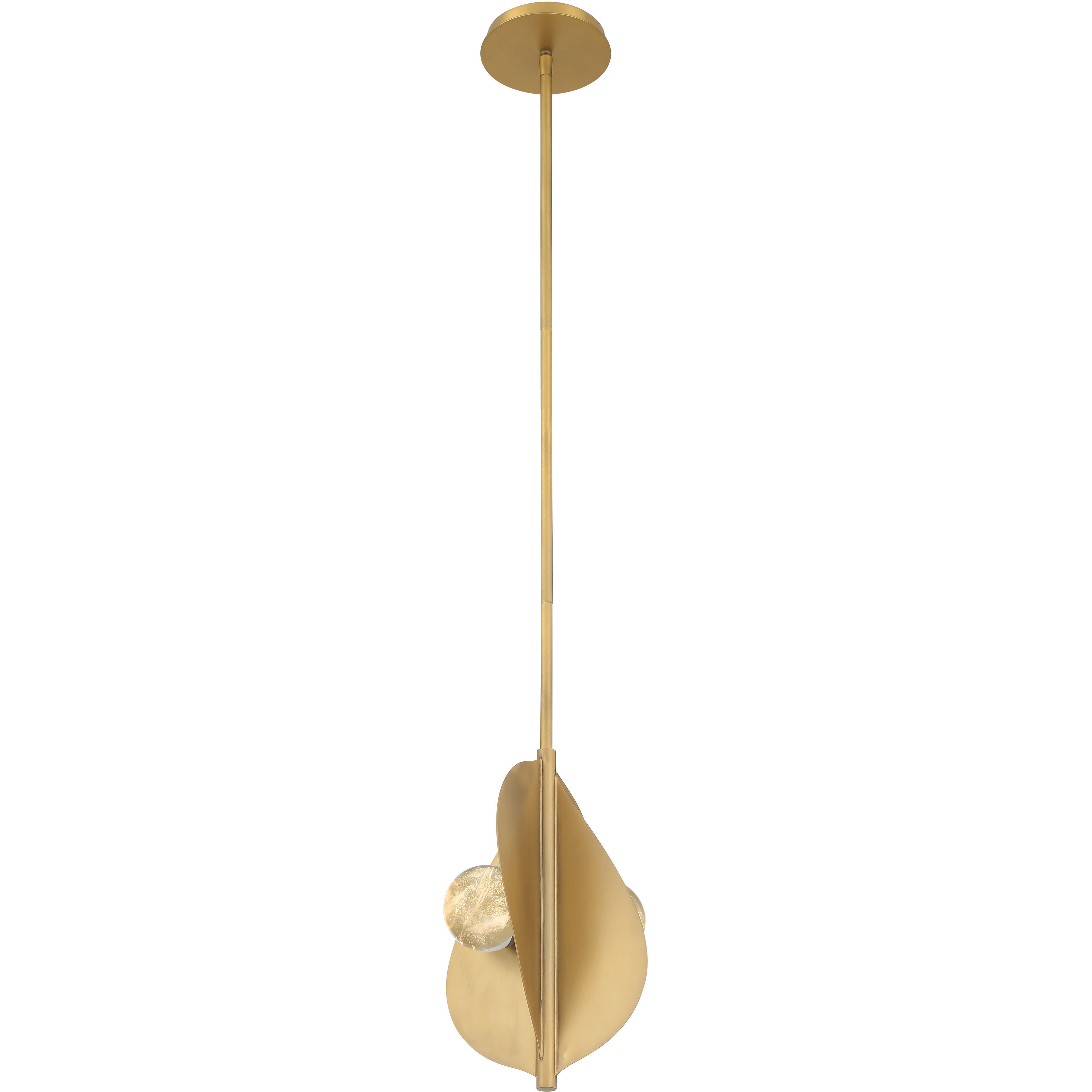 Pod LED 8.25 inch Legacy Brass Pendant Ceiling Light