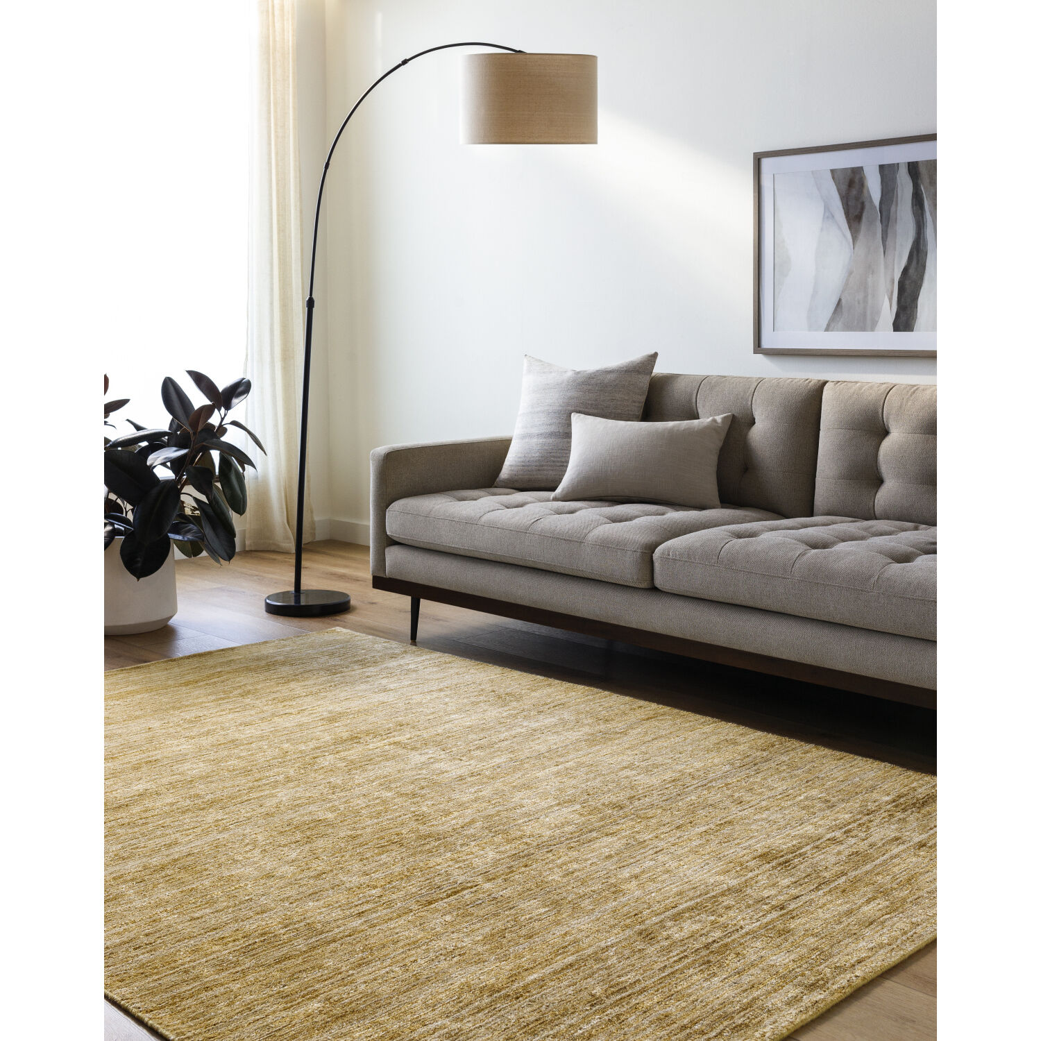 Grandeur 144 X 108 inch Camel / Tan / Copper Handmade Rug in 9 x 12