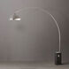 Iconic 95 inch 14 watt Satin Nickel and Black Arc Floor Lamp Portable Light in Satin Nickel Steel