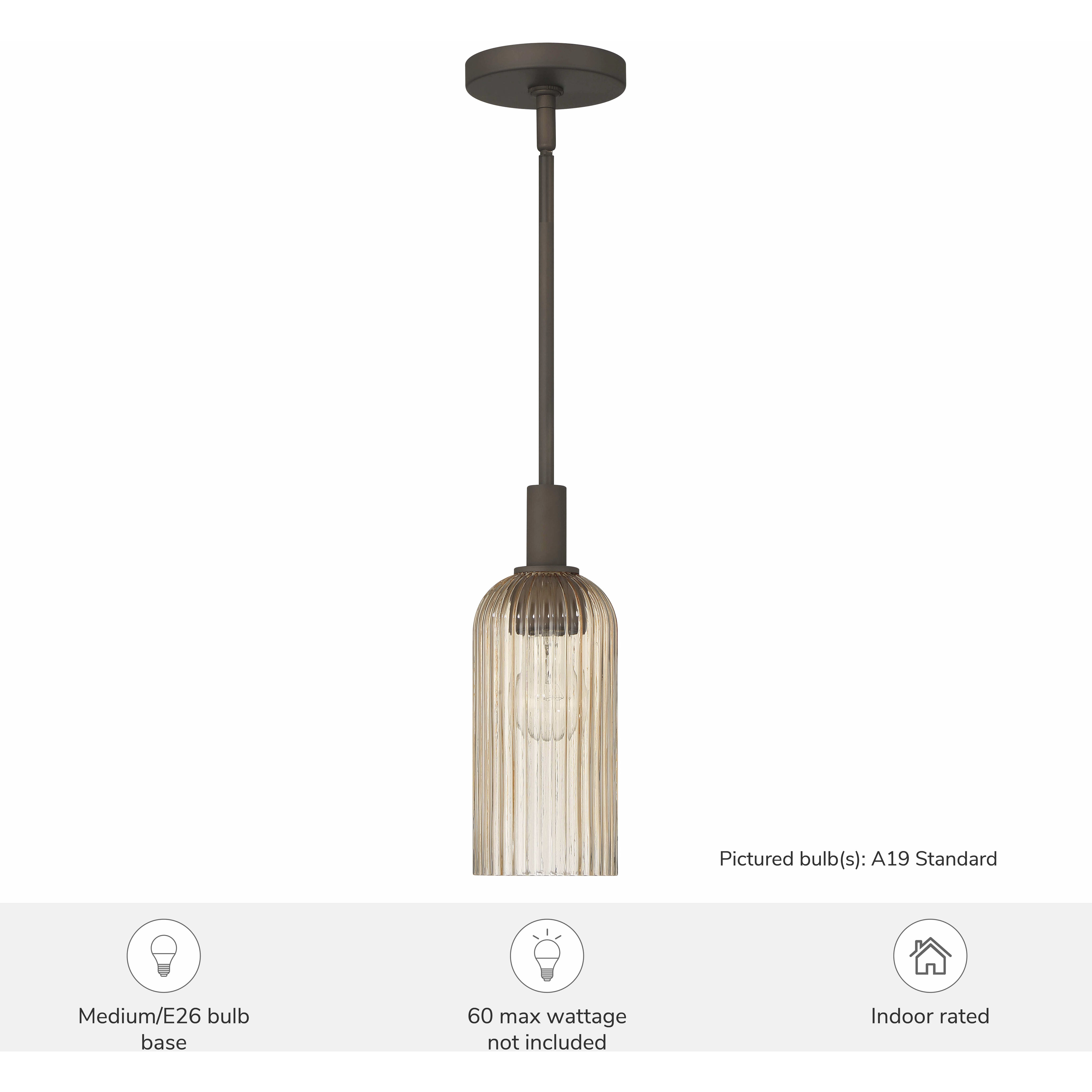 Beverly Glen 1 Light 4.5 inch Matte Bronze Pendant Ceiling Light, Mini