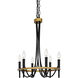 Legare 6 Light 36 inch Matte Black Island Light Ceiling Light