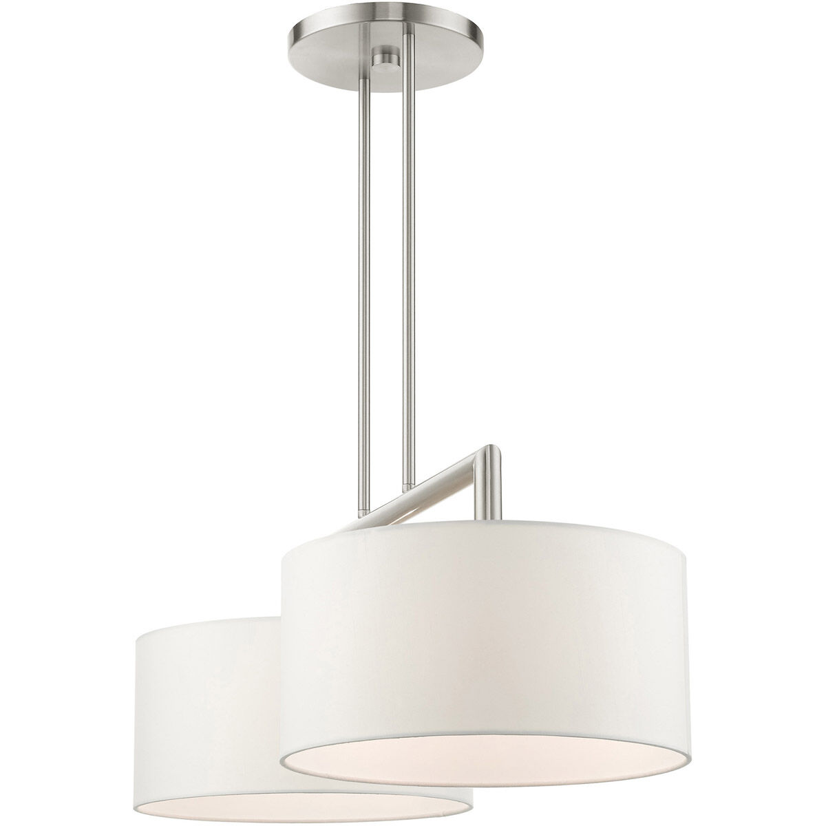 Meridian 2 Light 35 inch Brushed Nickel Linear Chandelier Ceiling Light