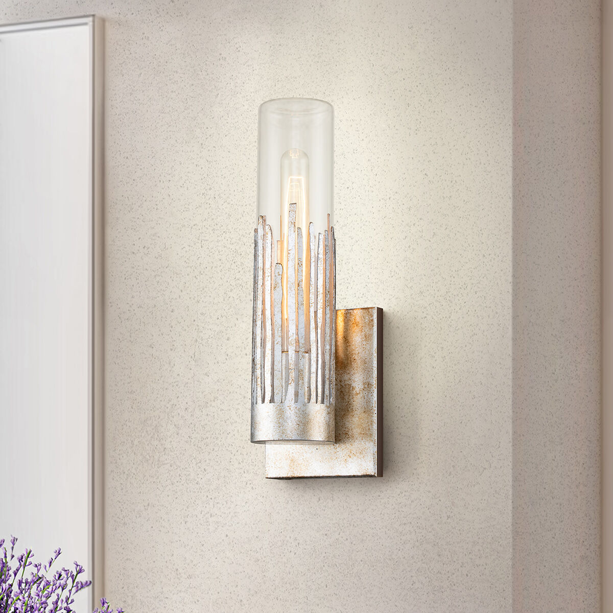 Julia 1 Light Silver ADA Wall Sconce Wall Light