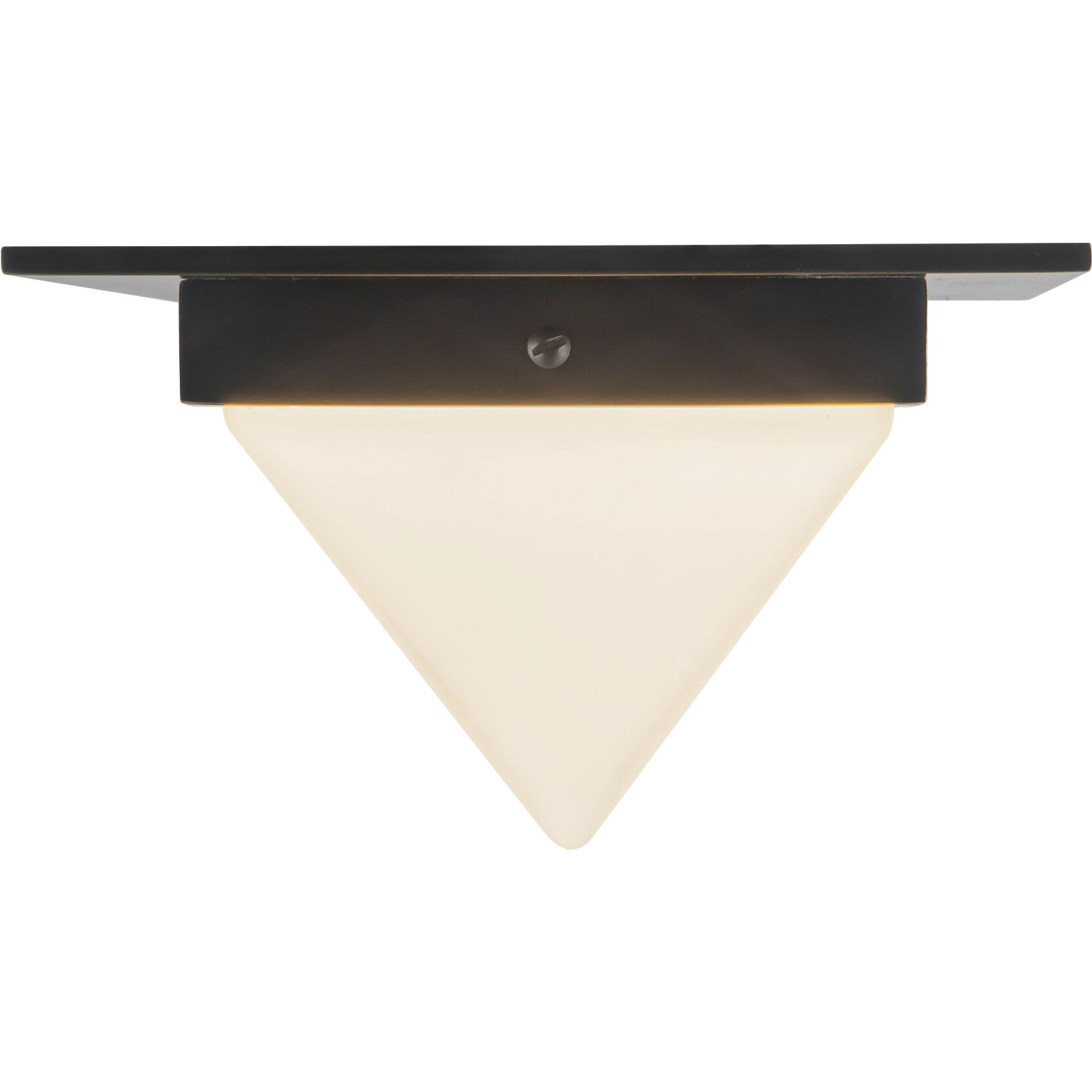 Mineral 1 Light 7.88 inch Urban Bronze and Matte Opal Glass Flush Mount Ceiling Light in Opal Glass Shade
